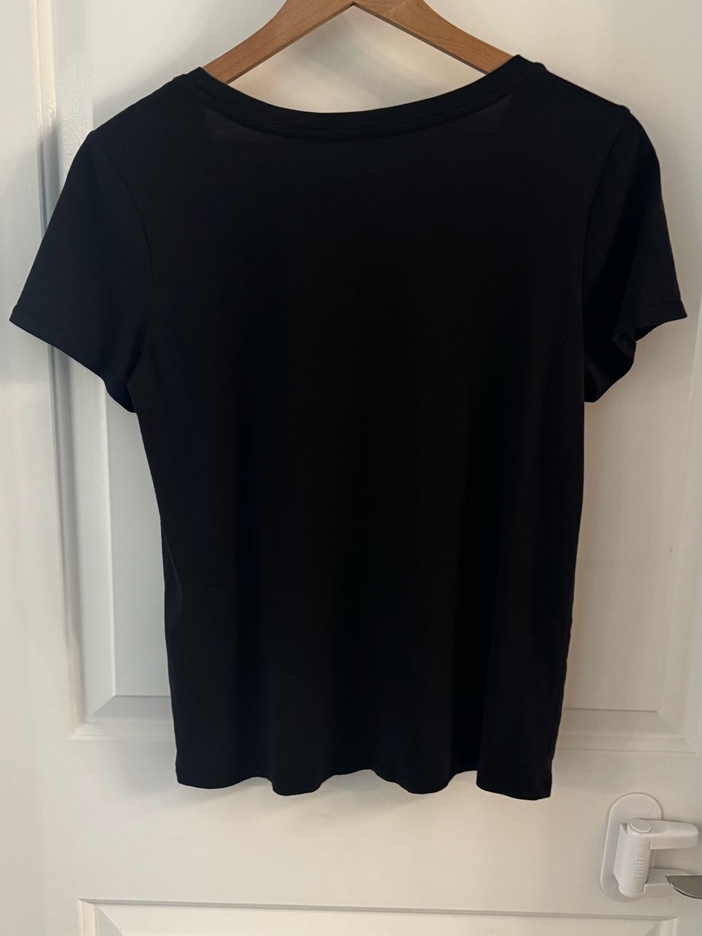 Quince Black Scoop Neck Short Sleeve Tee - Picture 3 of 3